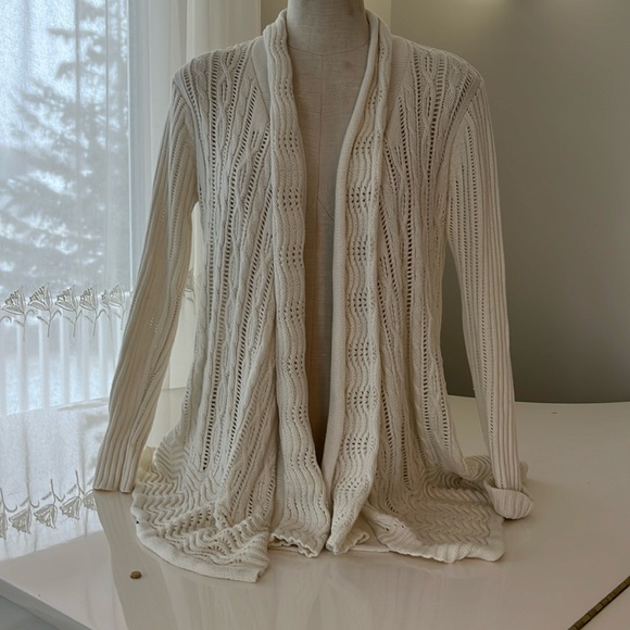 Shade cotton/wool blend open knit cardigan size medium - Picture 1 of 6